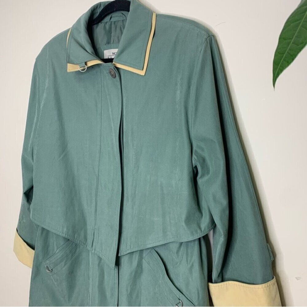 VINTAGE Moss Green Light Fisherman Core Coat Jacket Size M - Picture 3 of 15